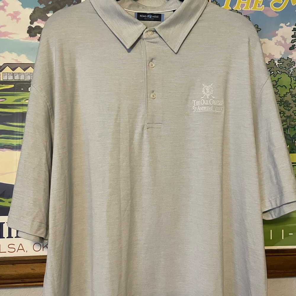 St Andrews Old Course Polo Shirt XXL Road Hole Collection Golf Shirt NWT